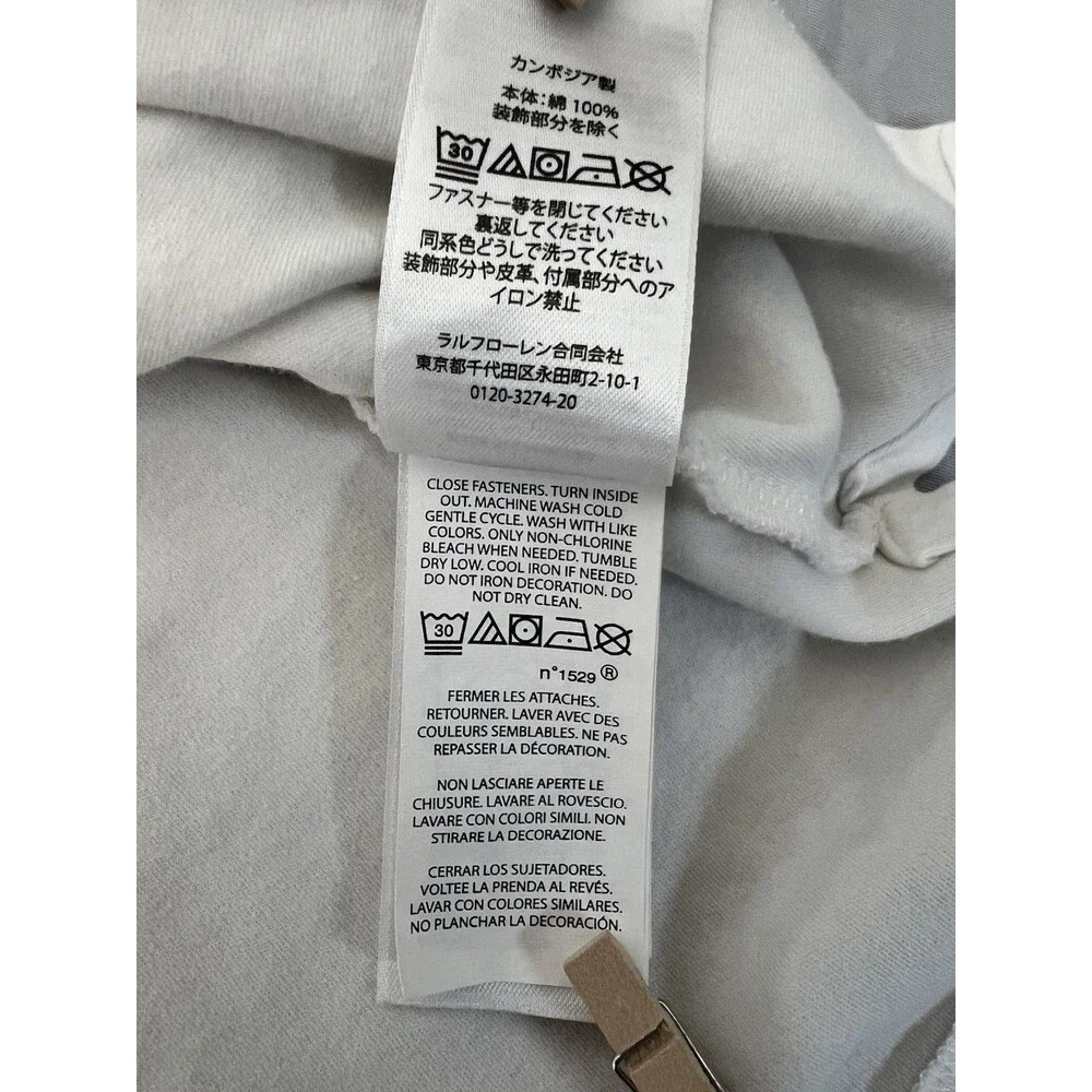 Polo Ralph Lauren Mens XXL White Short Sleeve Cotton Flesh Pony Classic Fit Y2K
